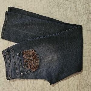 EUC embellished jeans with tummy control